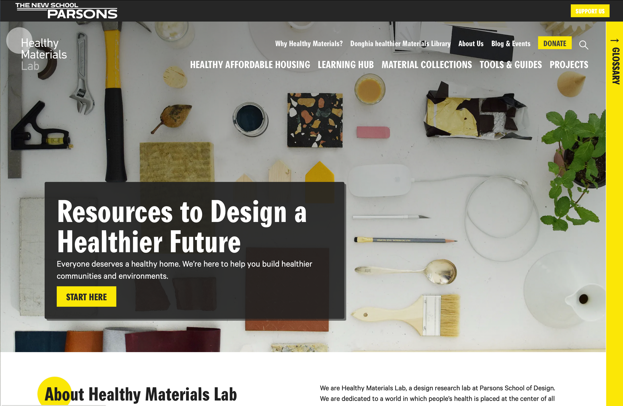 Healthy materials lab homepage