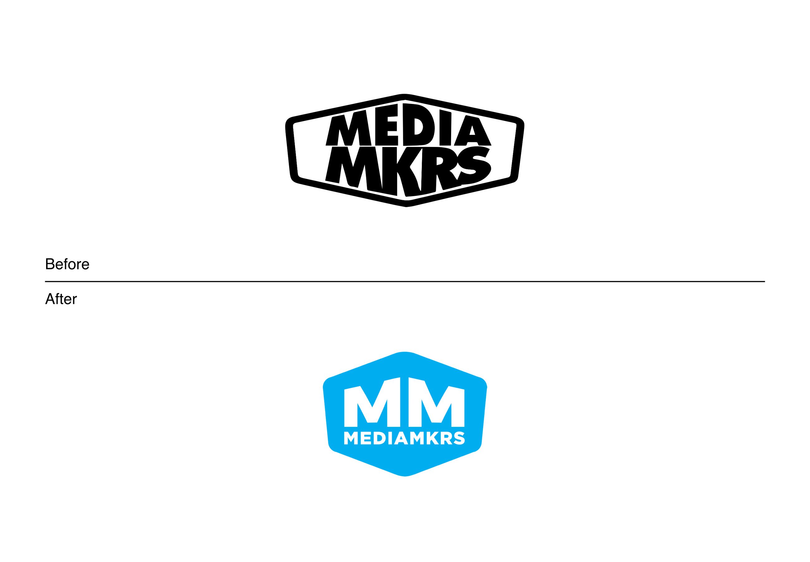 Mediamkrs logo before after