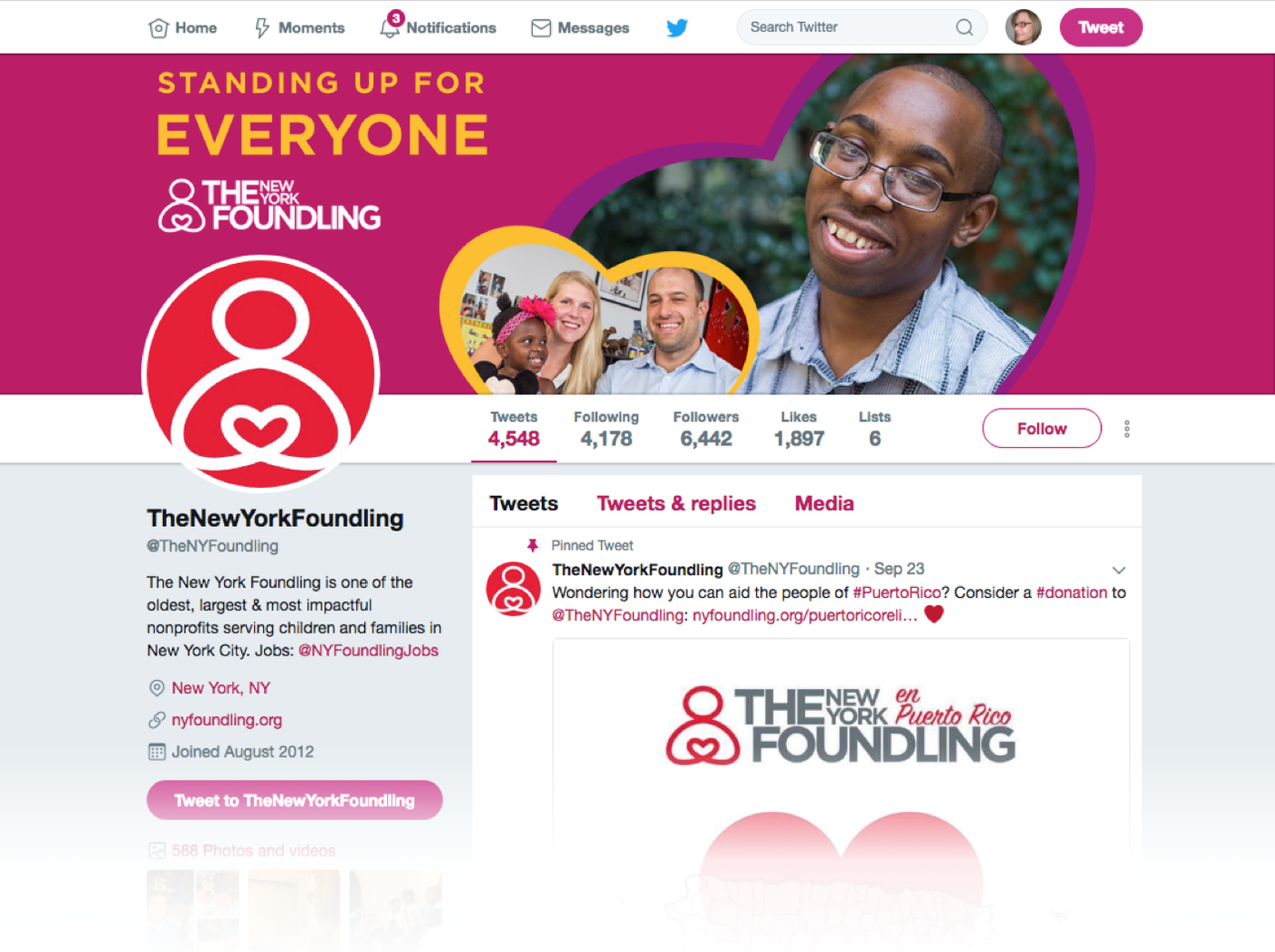 New York Foundling 2017 annual appeal Twitter cover photo