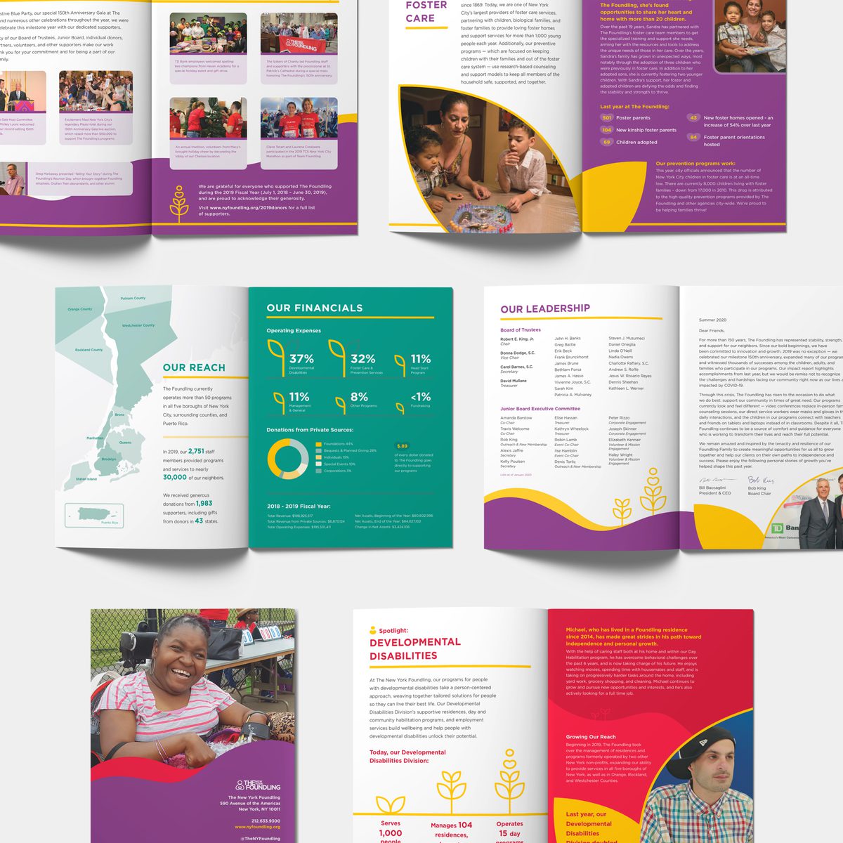 New york foundling impact report spreads