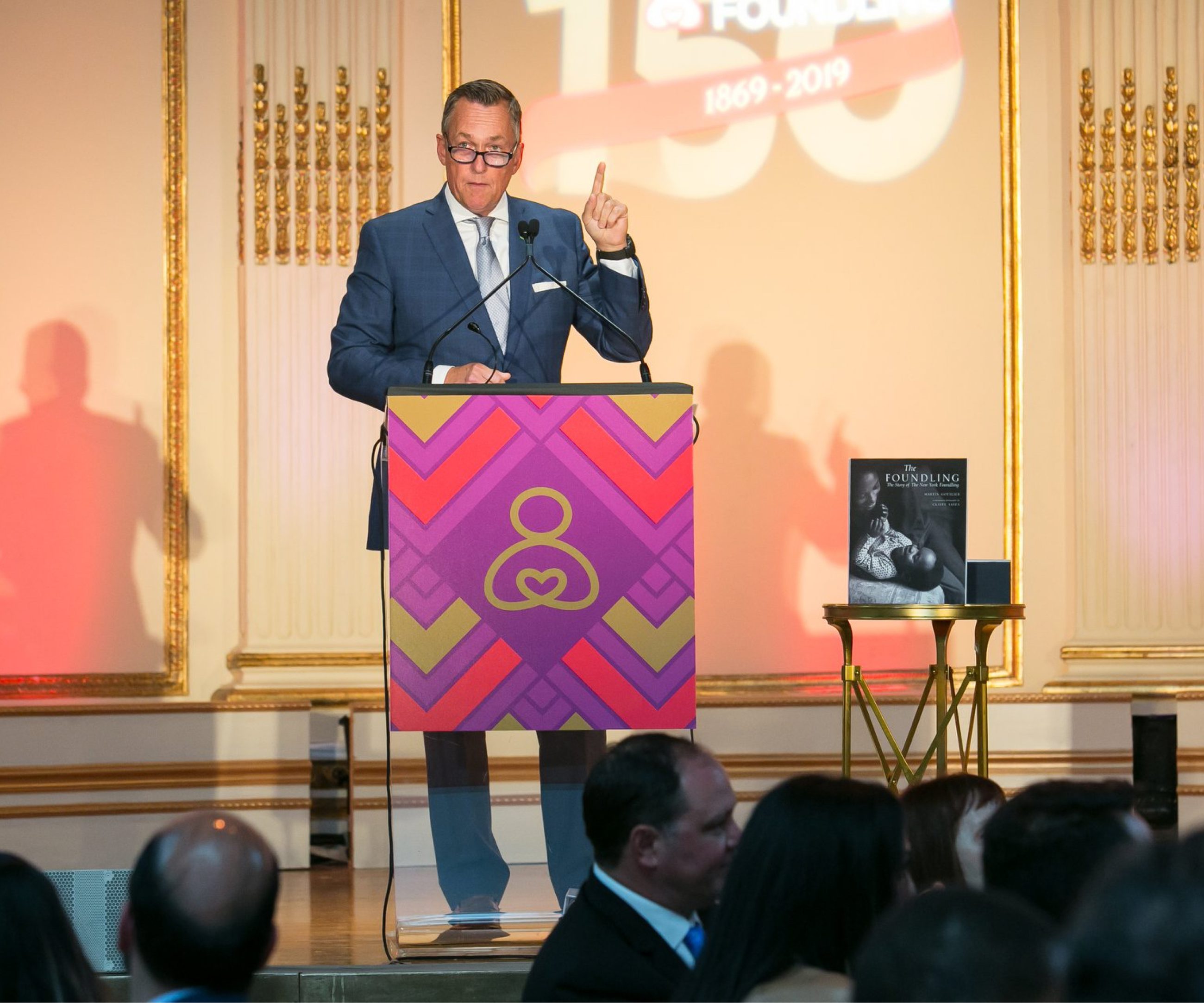 The New York Foundling 150th anniversary gala podium banner